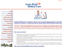 Tablet Screenshot of costaricanmedicalcare.com